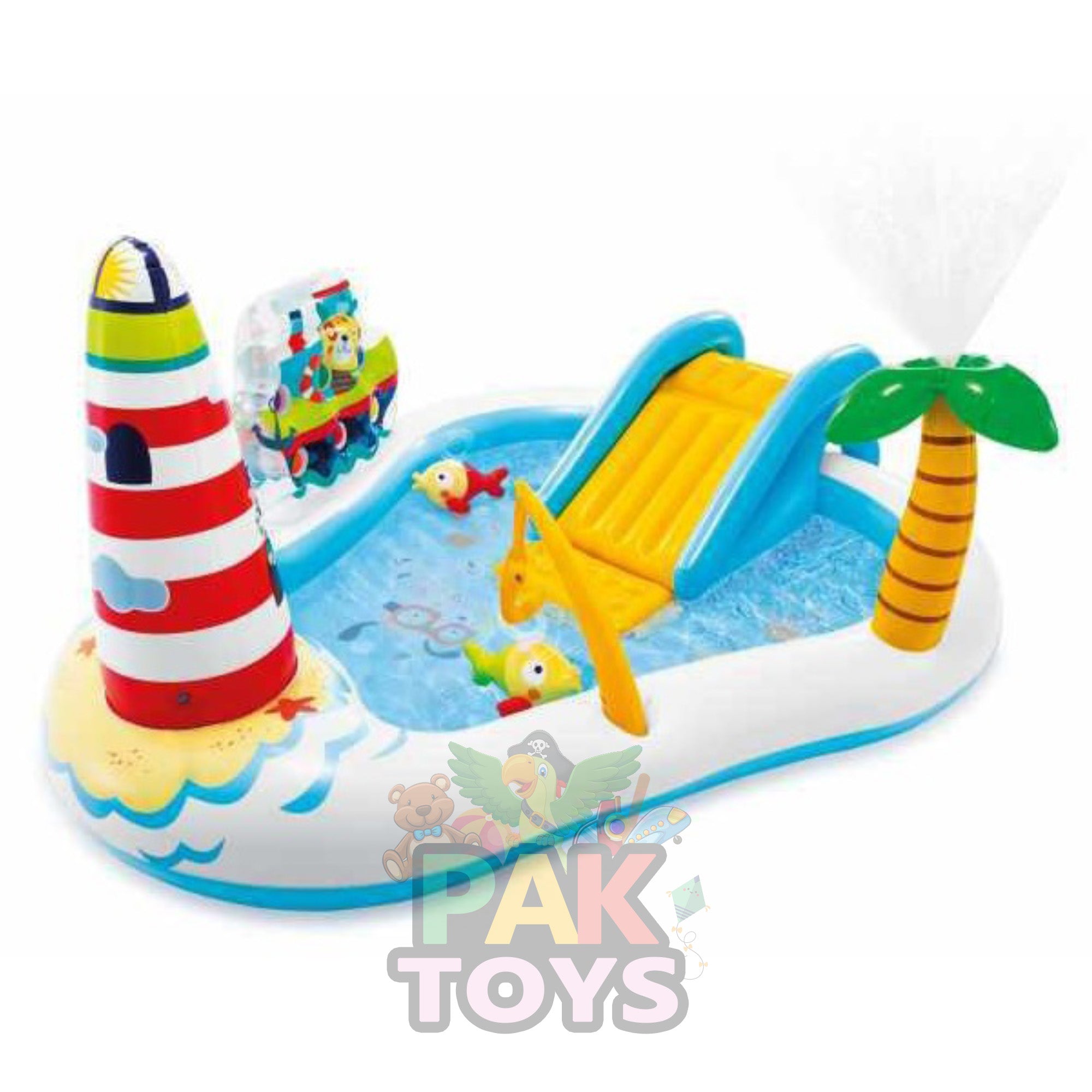 Intex 57162 Fishing Fun Play Center Inflatable Kiddie Pool 218 x 188 x 99 cm