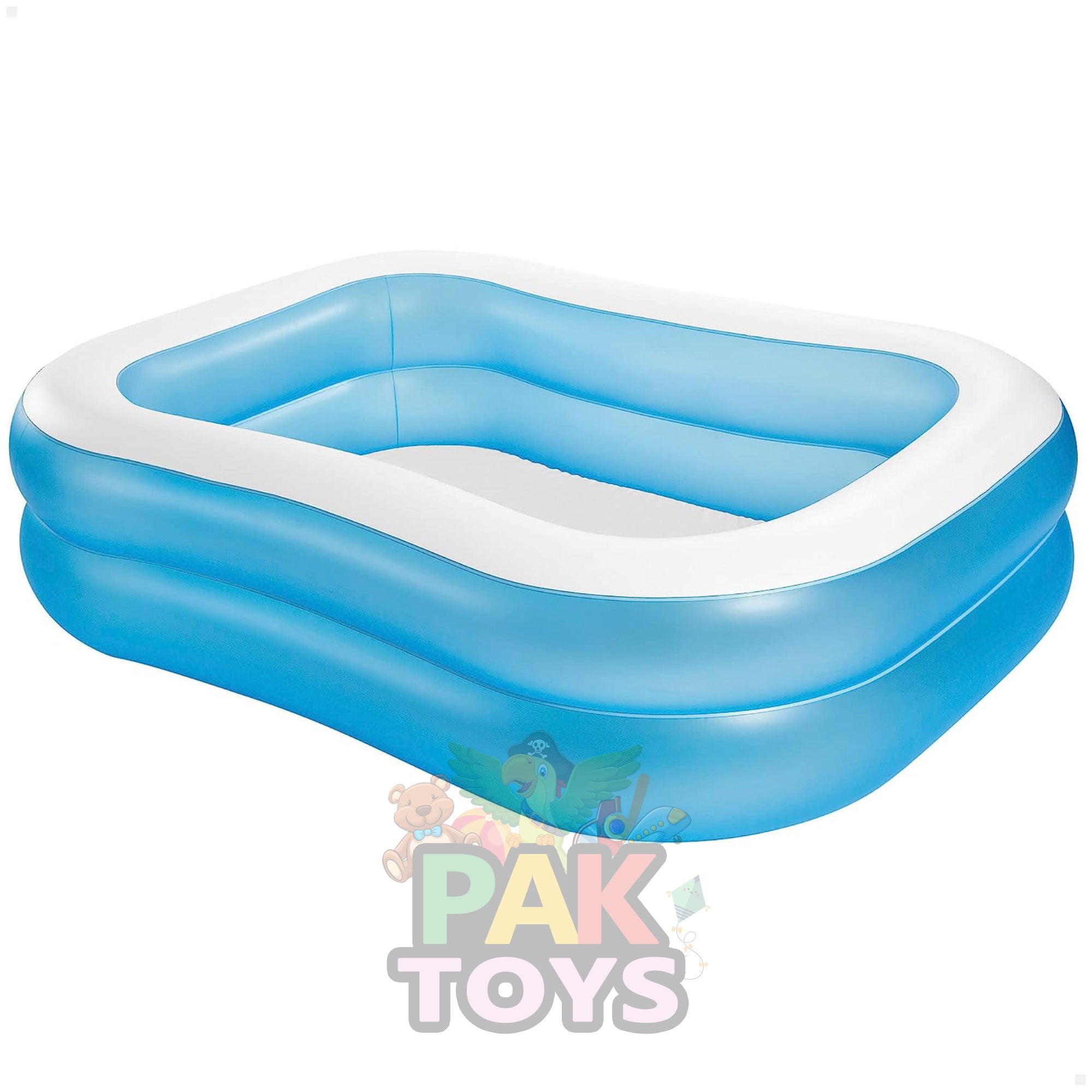 Intex 57180 Rectangular Swimming Pool, White Blue, 203 x 152 x 48 cm