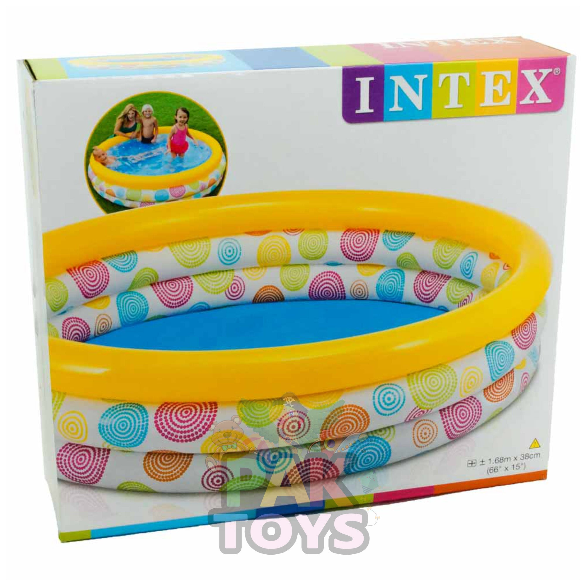 Intex 58449 Wild Geometry RAINBOW OMBRE POOL (66" x 15")