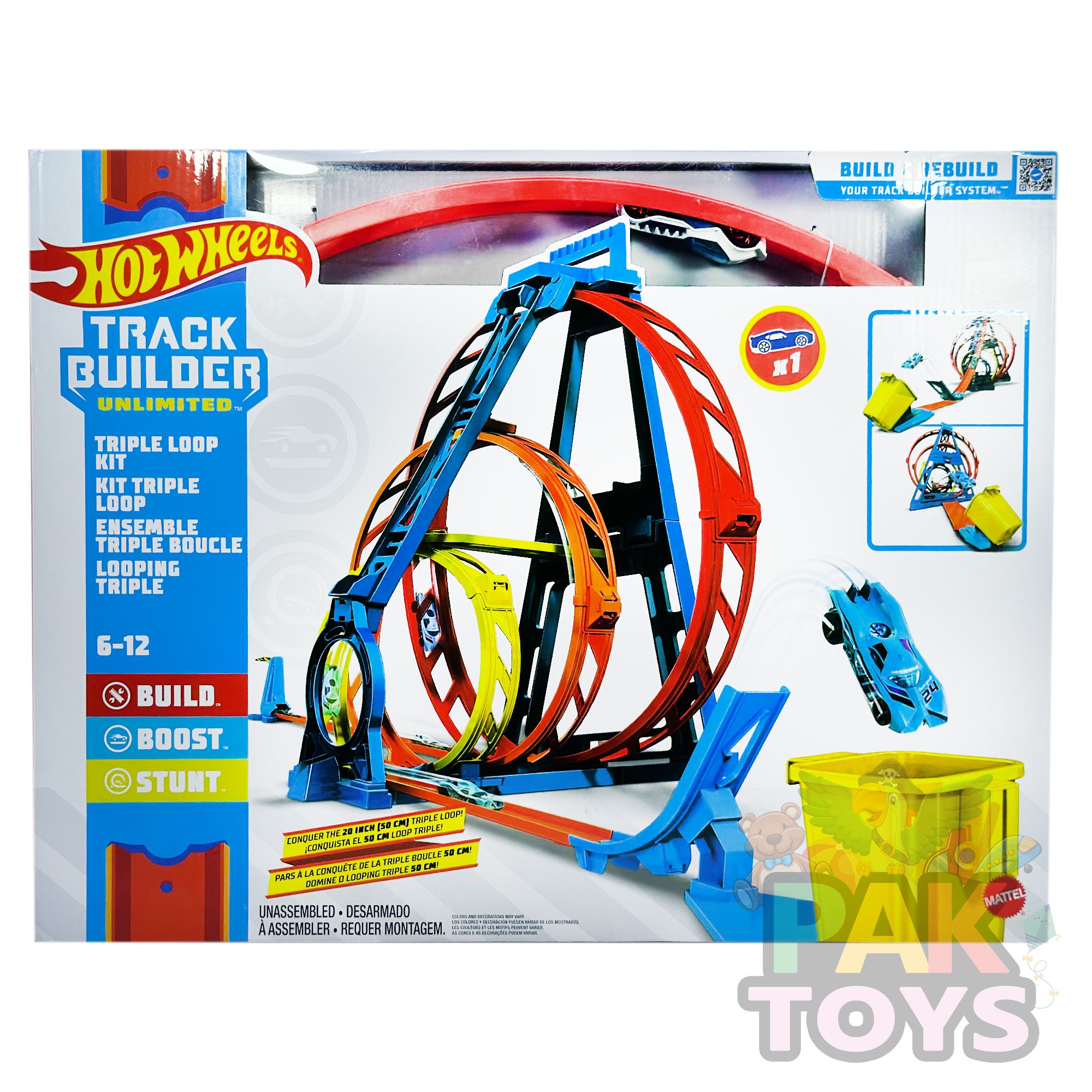 Hotwheels Track Builder Triple Loop Kit, Model No. GLC96