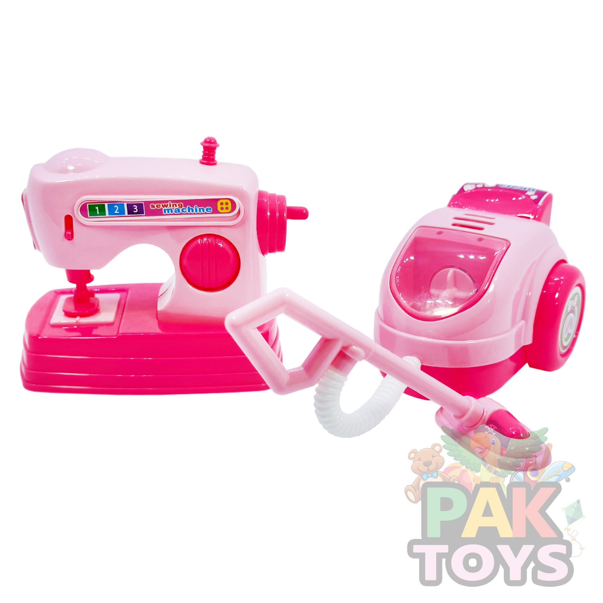 Funny Family Play Set 2 PCs for Girls (Sewing Machine, Vacuum Cleaner)