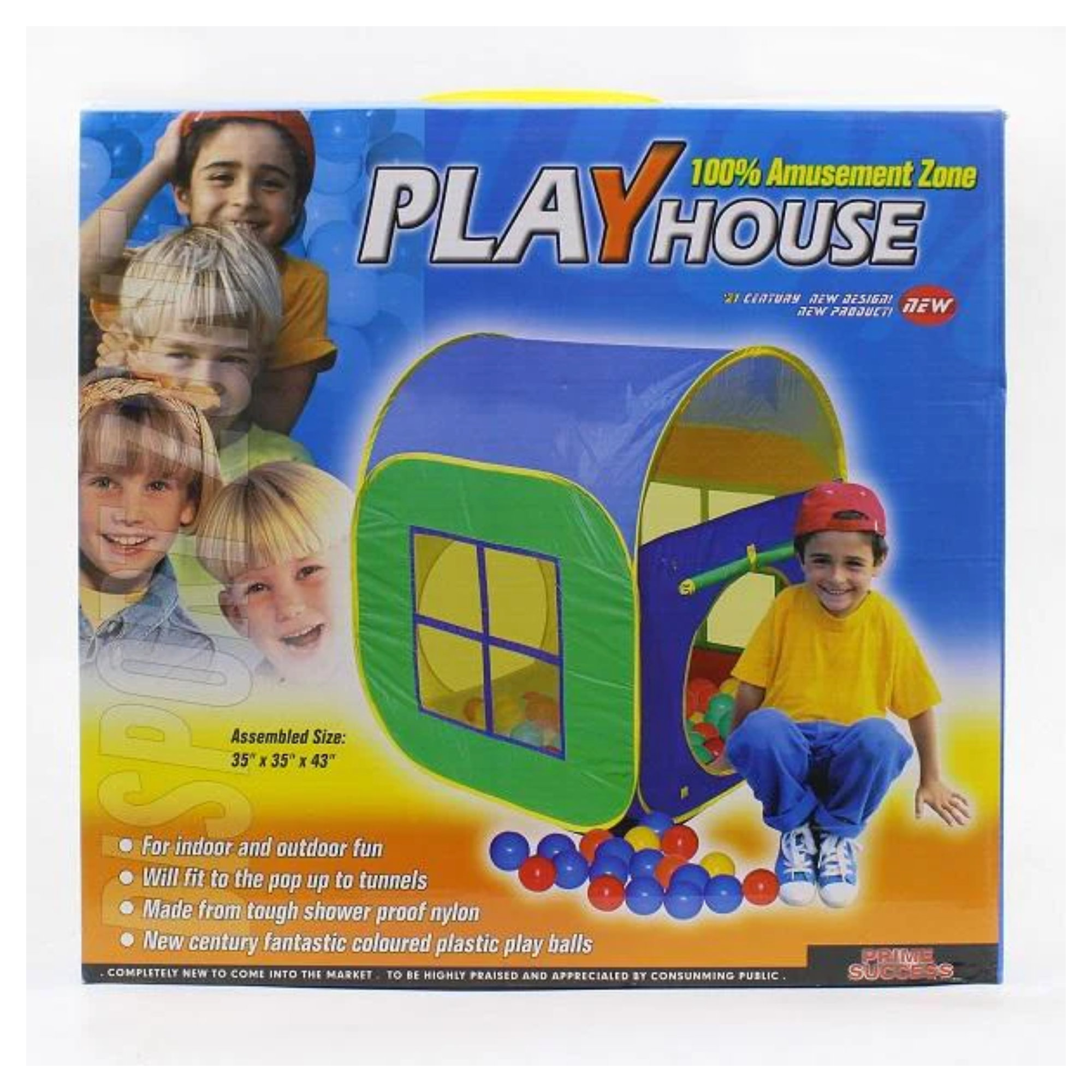 Play Tent House (29988) For Boys & Girls - 35 cm x 35 cm x 43 cm (Assembled Size)