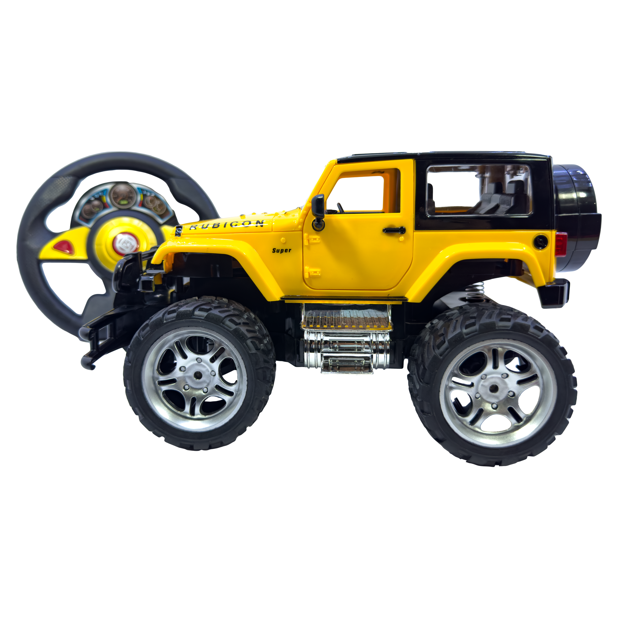 Big Wrangler Jeep with wireless steering remote control 1:14 scale Die cast